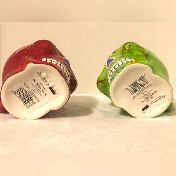 2 Sugar Skull Ceramic Mug / Day of The Dead Coffee Cup New Cocinaware - Picture 5 of 6